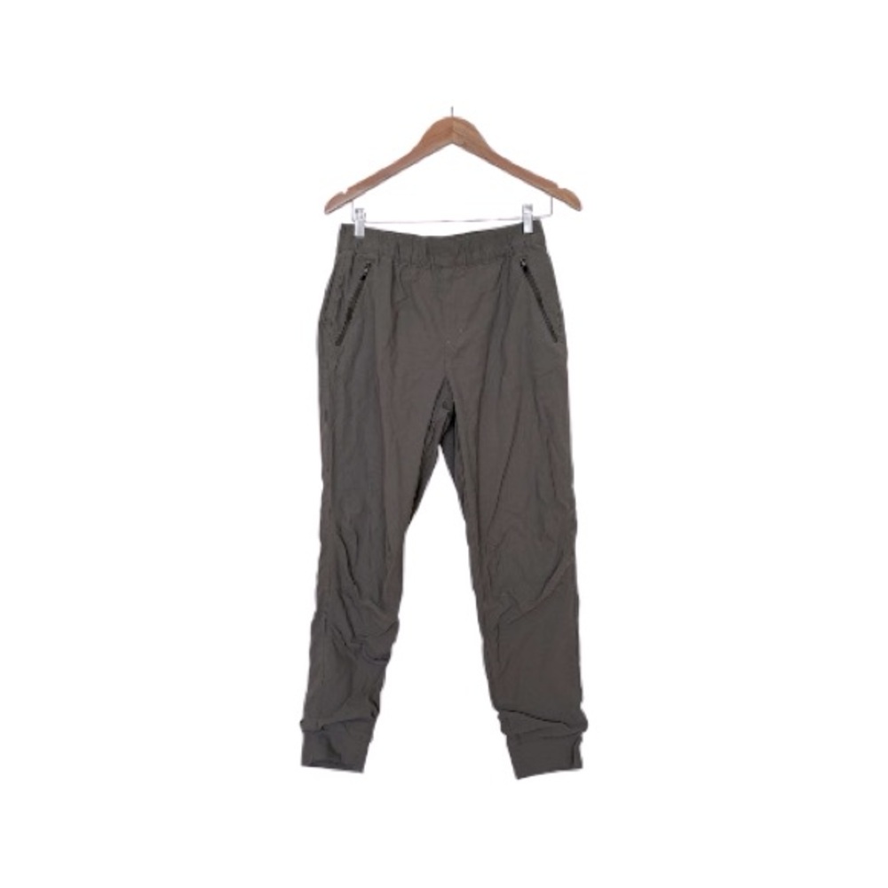 Eddie Bauer.Gray/Green High Waisted Zipper Front Pockets Pull-On Joggers Pants 6